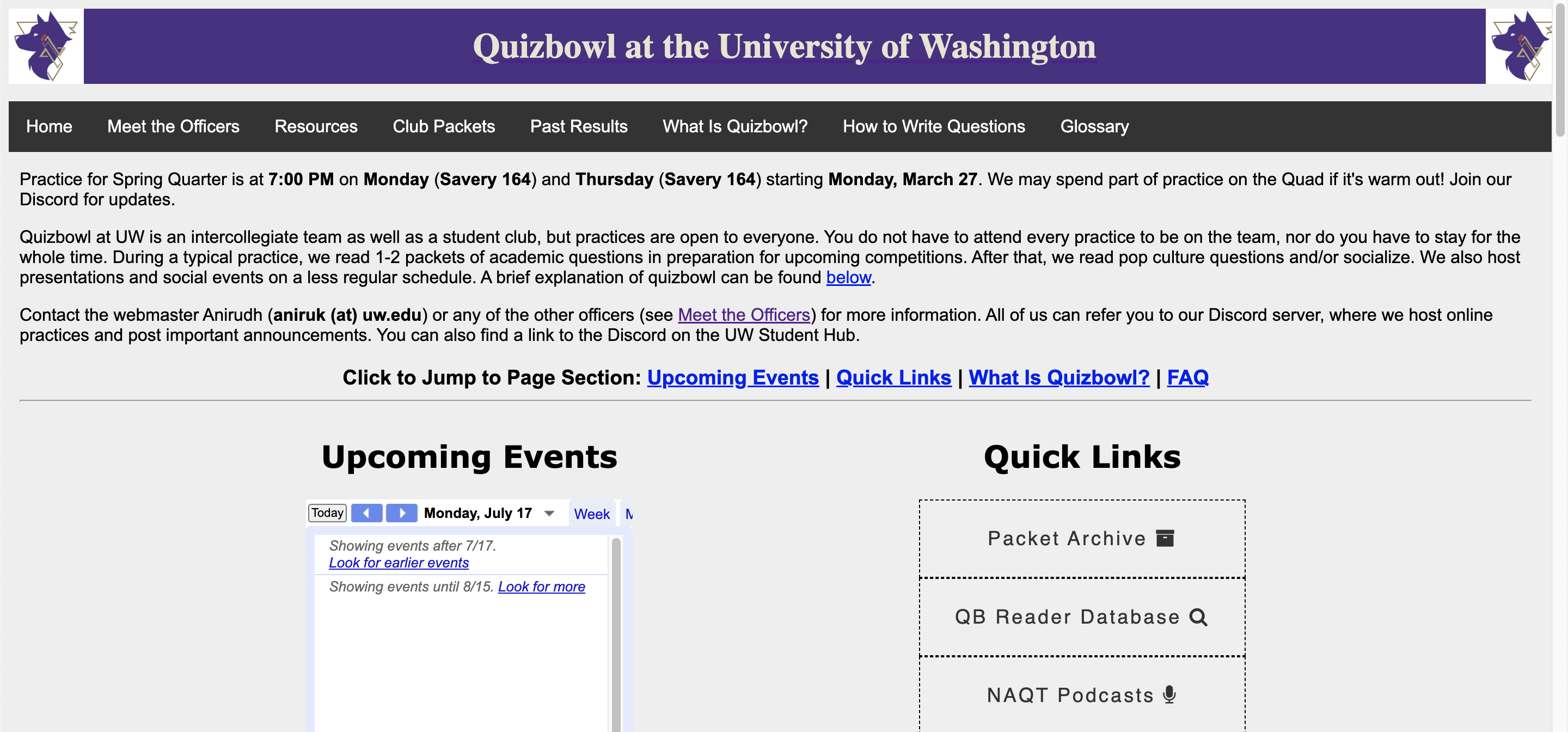 Quizbowl Website